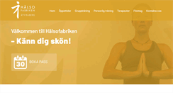 Desktop Screenshot of halsofabriken.se